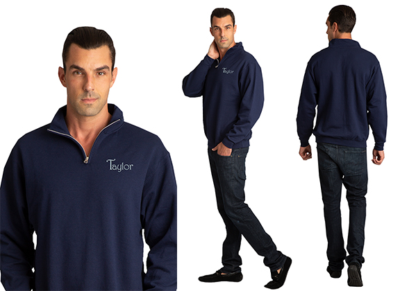 Men's Personalized Embroidered Quarter Zip