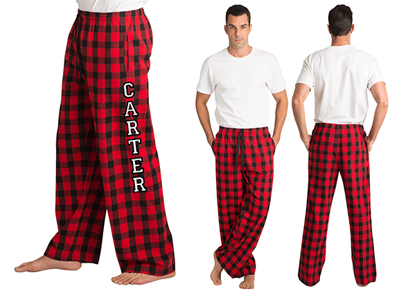 Men's Custom Print Flannel Pajama Pants - Princeton Style